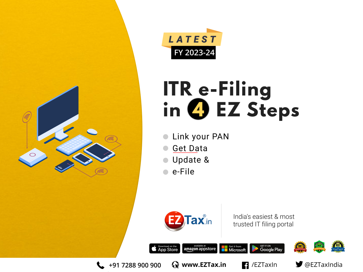 It's easier than ever to follw simple steps to efile your ITR .. 

1. Link your PAN using OTP 

2. Get Data using ERI API, 

3. Update with CG or Crypto or Rental income or any other income, deductions, 

4. e-File directly with a single click.

eztax.in/self/ > Start…