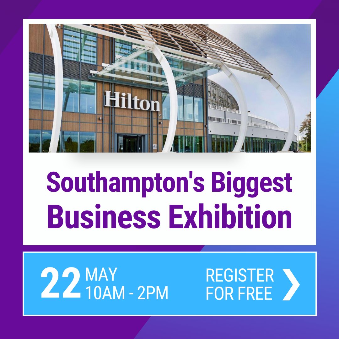 Tickets for the Southampton Business Expo on 22nd May are fast becoming limited, so register for your FREE tickets right away! 🎫 b2bexpos.co.uk/event/southamp… #SouthamptonExpo #Business #Networking #Biz