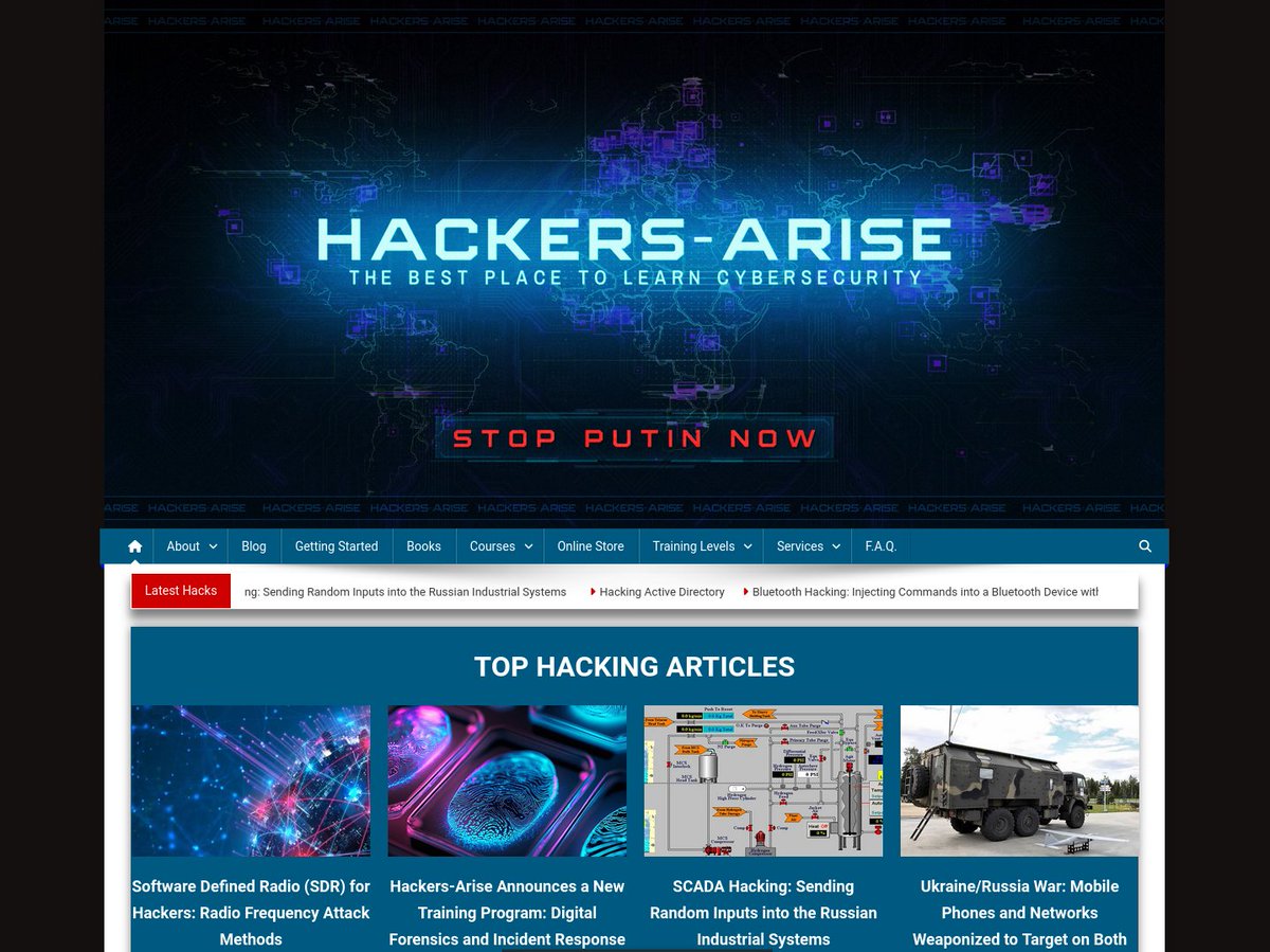 Hackers-Arise websites are improving every day. Check this out and don't hesitate to share your thoughts. hackers-arise.com hackers-arise.net @three_cube #hacking #cybersecurity