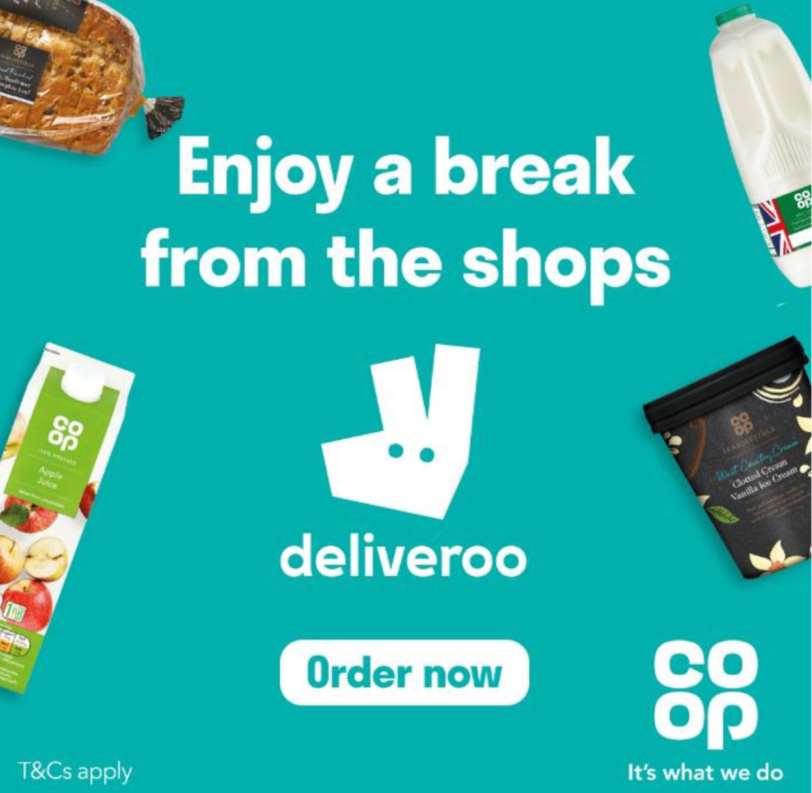 Rainy days call for cozy vibes! You’ll find our New store in Deansbrook, now on @Deliveroo, so forget the hassle and have your @coopuk essentials delivered right to your doorstep. Stay dry, stay comfy!