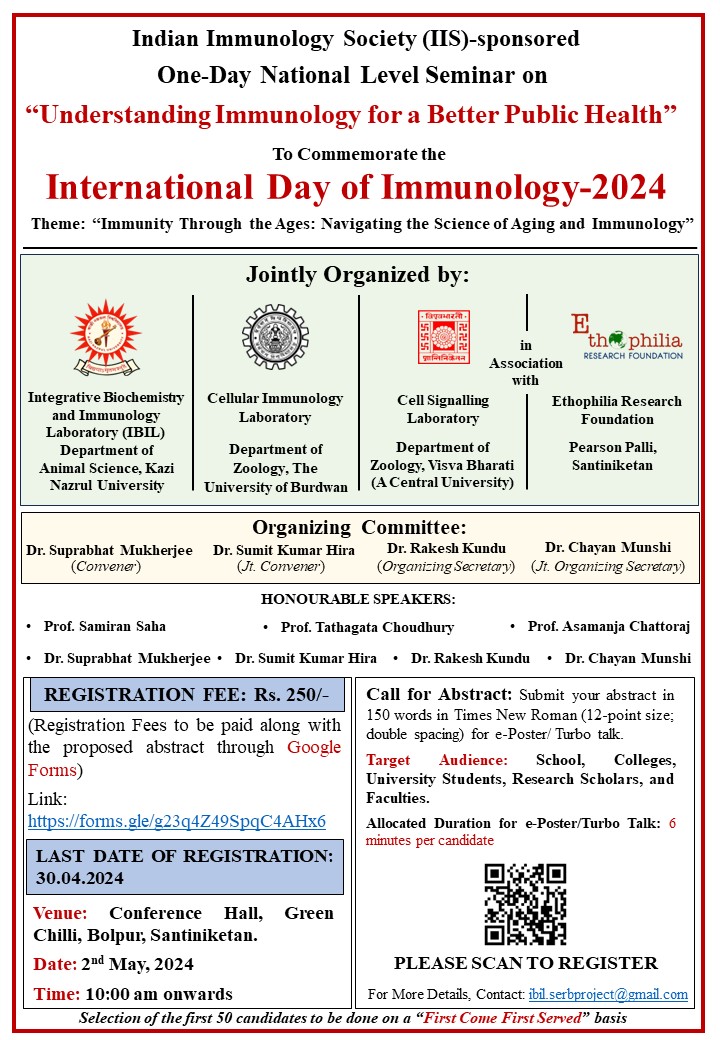 Ethophilia will be jointly celebrating the International Day of Immunology-2024!
Can't keep calm cause it's Immunology!
Join us...
forms.gle/g23q4Z49SpqC4A…
