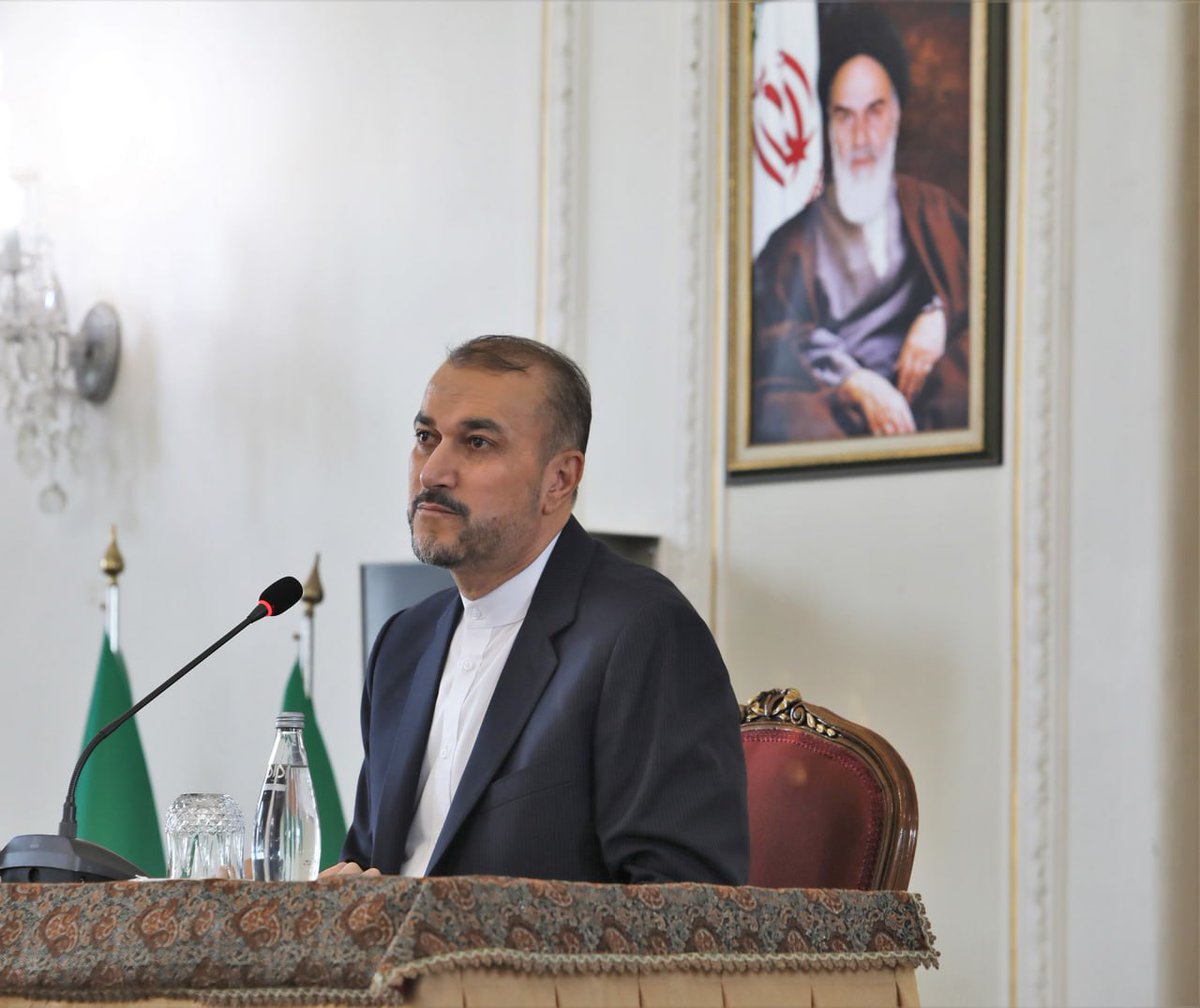 Iranian FM Amir Abdollahian says crew of MSC Aries will be released soon. During his conversation with Portuguese FM @Amirabdolahian said, 'We have announced consular access, freedom and transfer to their ambassadors in Tehran.'