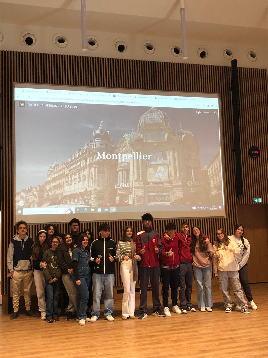 Nos escriben nuestros alumnos de Erasmus en Francia: "Desde que hemos llegado no hemos parado: presentación de nuestro proyecto en el colegio, Carcassone, Nimmes y visita por el centro de Montpellier."
Todo gracias a #ErasmusPlus y <a href="/sepiegob/">SEPIE</a> #ViviendoLaExperiencia