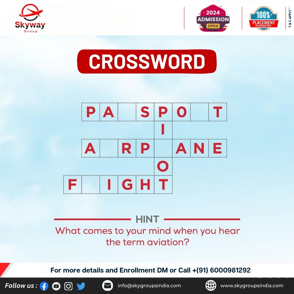 Happy Saturday everyone!

Solve this and and drop your answers in the comments section below. ✈️

#crossword #crosswordpuzzle #FollowYourPassion #Quiz #Comment #Answer #SkywayGroup