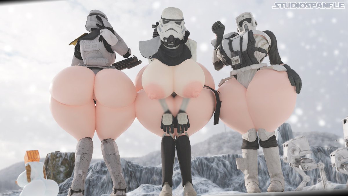 Hey there, I'm Panfle😄
I know it's not winter anymore, but I miss it
Idea suggested thanks to <a href="/bubbaboi456/">bubbaboi</a>
I have an irrepressible desire to make Star Wars droids or General Grievous👀
Well, hope you have a good weekendand have sweet dreams😘

Imperial Troopers Trio #nsfwtwt #3D