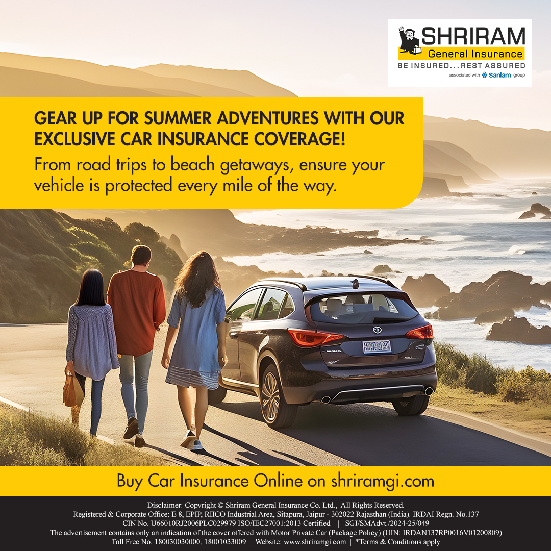 Make your car road trip friendly, and get prepared for summer adventurous holidays to your favorite places with complete safety.
Buy Shriram Car Insurance and you are good to go. shriramgi.com/car-insurance

#CarInsurance #ShriramGI #ShriramCarInsurance #Insurance #InsurancePolicy