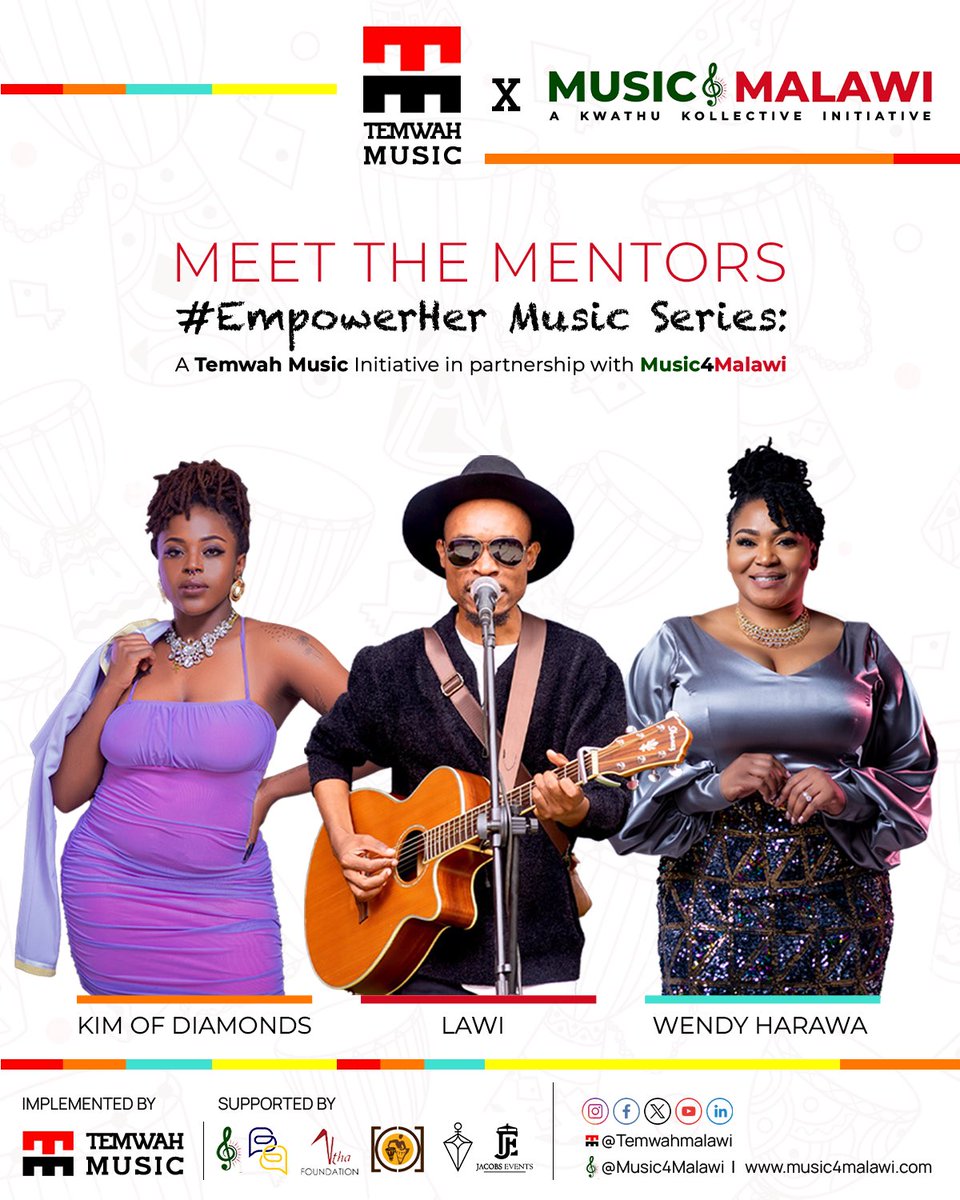 It’s today 🥳🥳🥳🥳 Empower Her Music series 
Join us in our movement to empower and uplift the next generation of female musicians in Malawi.Through our collaborative efforts, we aim to elevate the voices and talents of young girls in Malawi, creating a more inclusive and