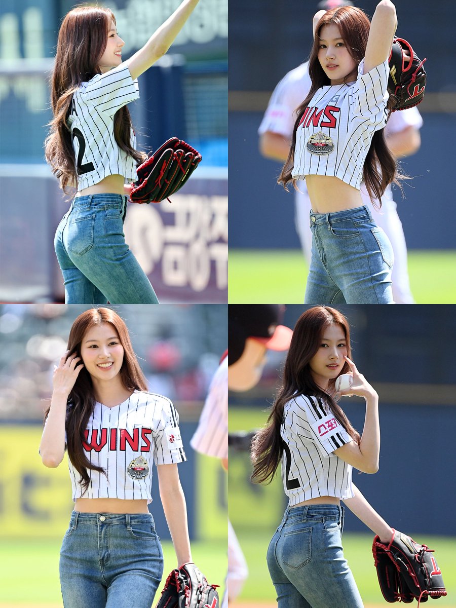 SANA IN THIS BASEBALL FIT WILL GO DOWN IN HISTORY