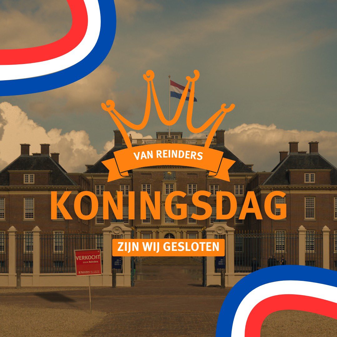 Vandaag zijn wij gesloten wel bereikbaar via Frank of Jeroen op 055-5 555 555 zie reindersmakelaars.nl #koningsdag2024 

#makelaarapeldoorn #apeldoornsemakelaar sinds 1965 #makelaarinapeldoorn