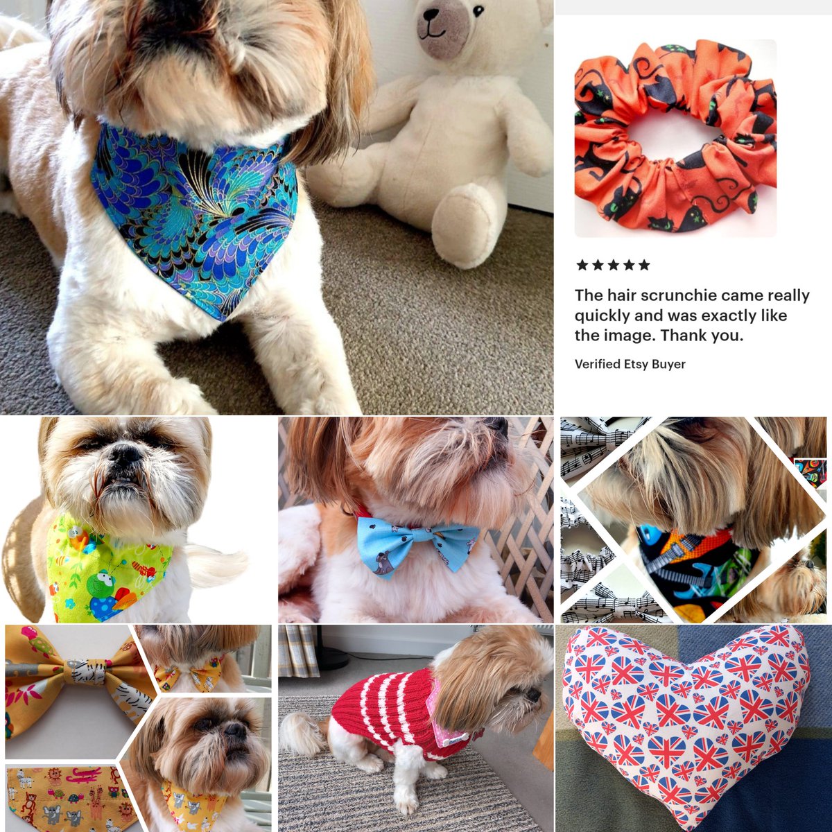 Check out my shop at blackpoolbella.com for over 300 items. All handmade. Same day dispatch, worldwide. 900 five-star reviews. Hair bows, scrunchies and Headbands too! Please repost. Thank you!