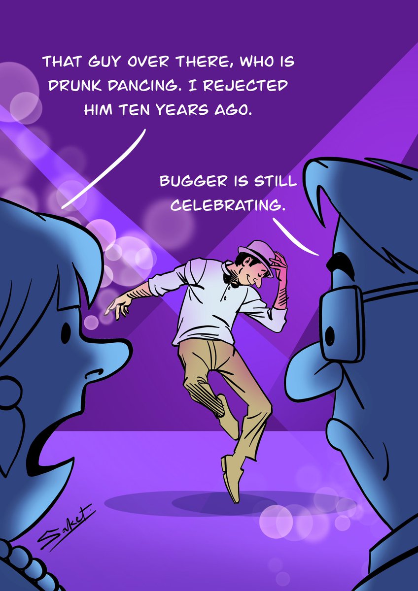 hisaket7's tweet photo. Can't stop laughing at the funny couple interaction in the club. #hilarious #cartoon #LOL 🤣🎨 https://t.co/MDAKXV35mW