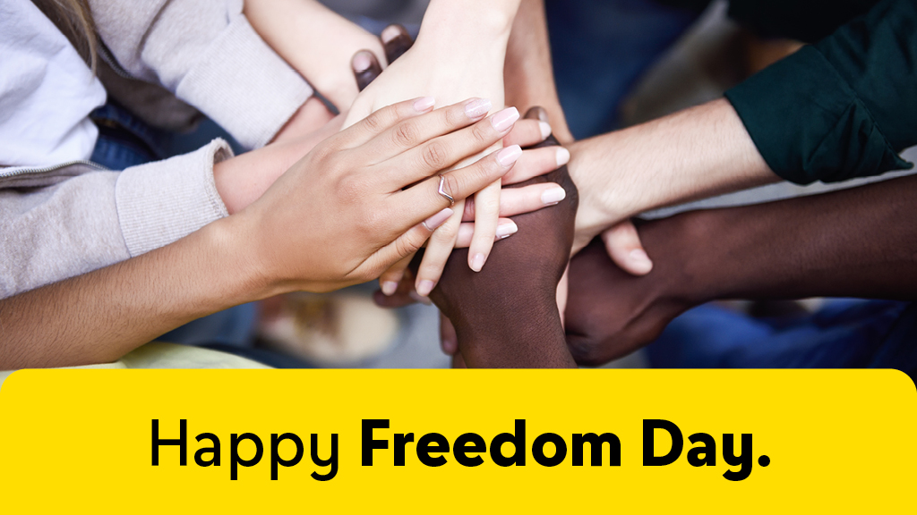 Today we honour our freedom, human rights and every South African’s resilience and dignity. Together, let’s get in the mood to celebrate the liberty, equality and justice that unites us! #HappyFreedomDay