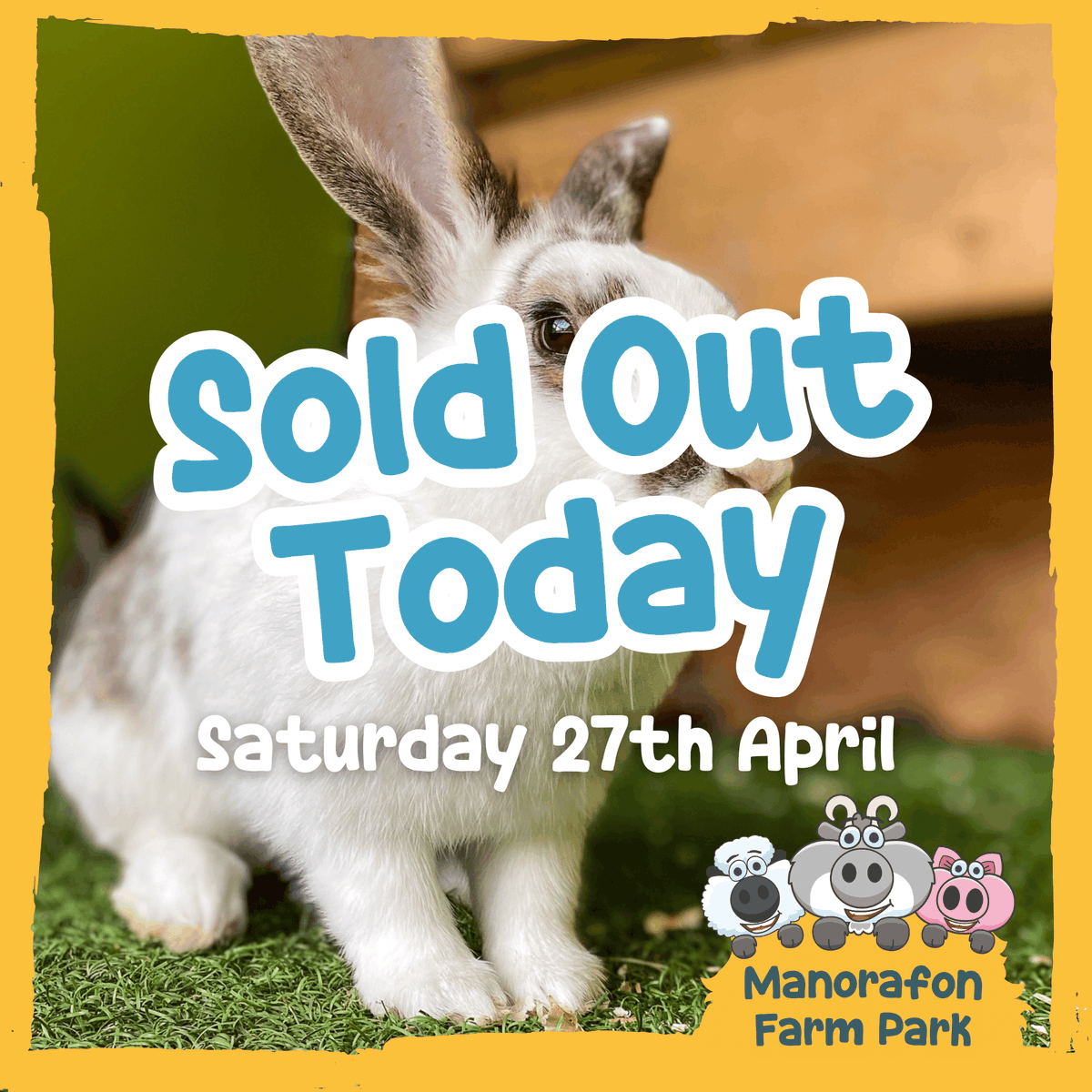 SOLD OUT TODAY! ❌ There will be no on the gate admission this morning as we are fully sold out. If you have prebooked online - we look forward to welcoming you 🌞

⚠️ We may have some space at our 3pm slot - please check on the booking page: bookings.manorafon-farm-park.co.uk/book