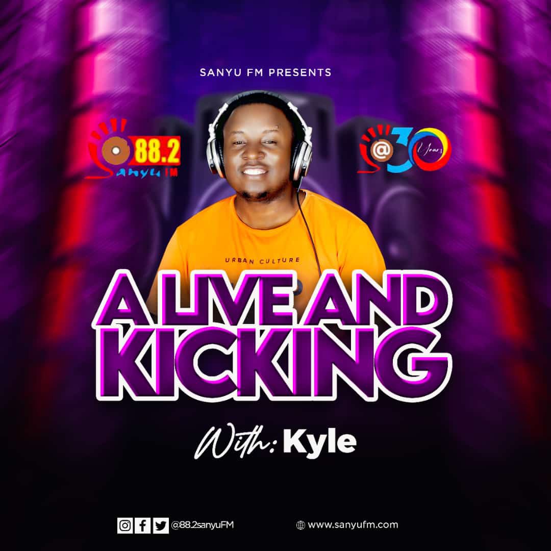 This morning I’m live on air with @Kyle_UG making noise and causing mayhem. @882SanyuFM is where it’s at. #AliveAndKicking