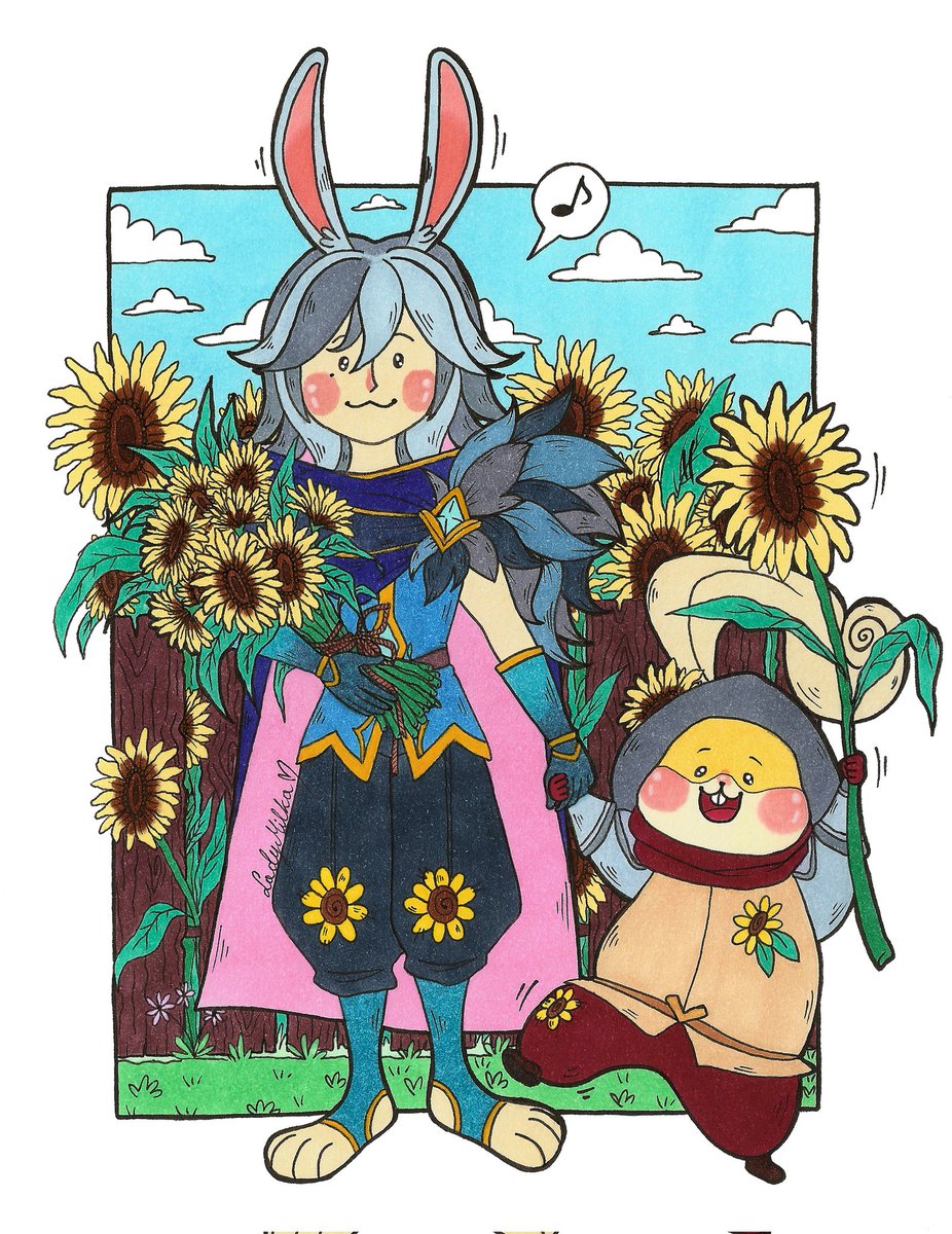 My two favorite characters from #afkjourney - Lorsan and Chippy 💕🌻🐰🐹🌻💕

#esperiart