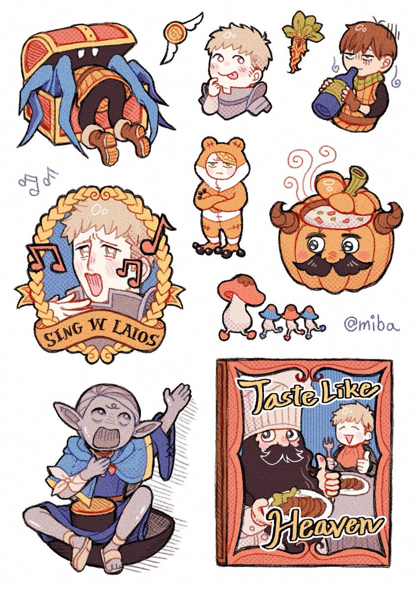 dungeon meshi stickers #ダンジョン飯