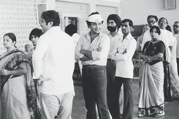 Rishi Kapoor at a polling booth in Mumbai, during 1984 LokSabha election.