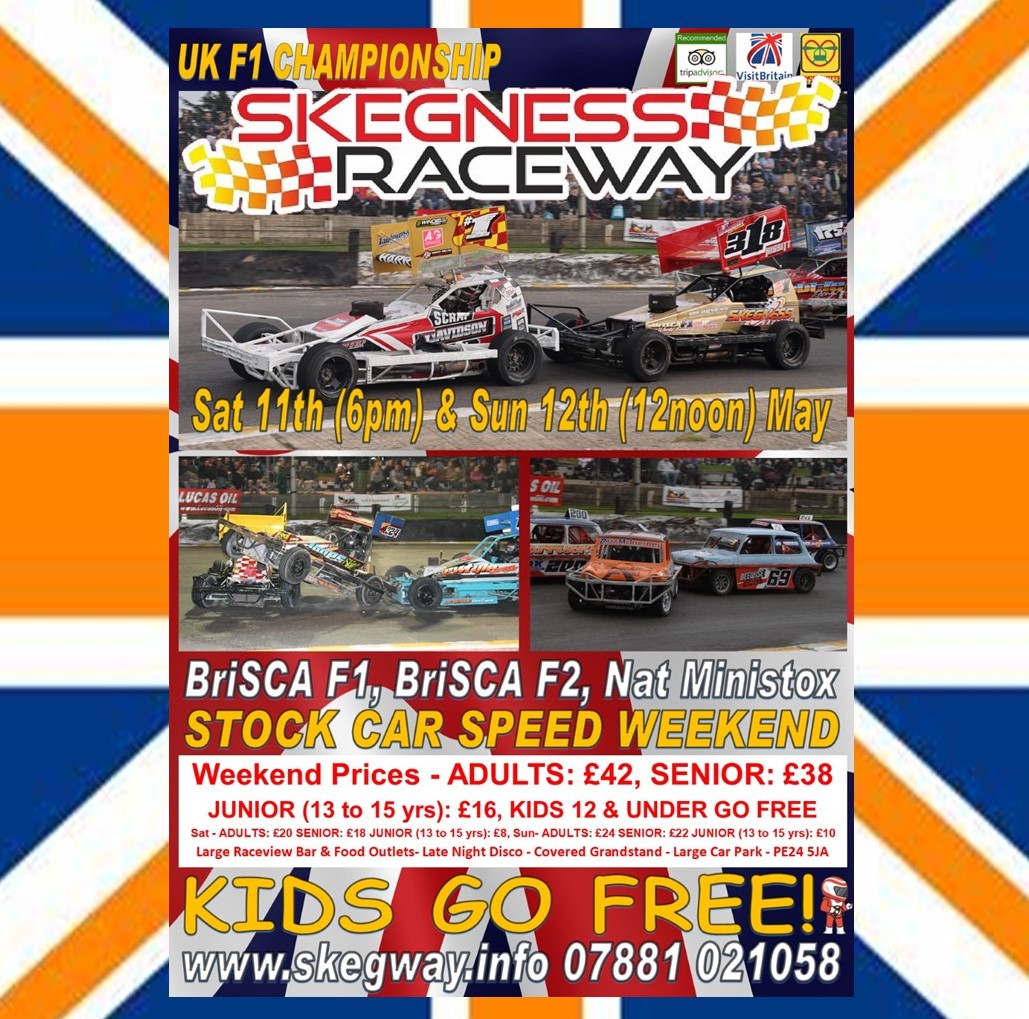 2024 Advance Tickets (including all Major Weekends) available on skegway.info New system, please read all the info before ordering Full event guide for this year also on the website Our next events are Sun 5th & Mon 6th May Great Family Entertainment Kids Go Free