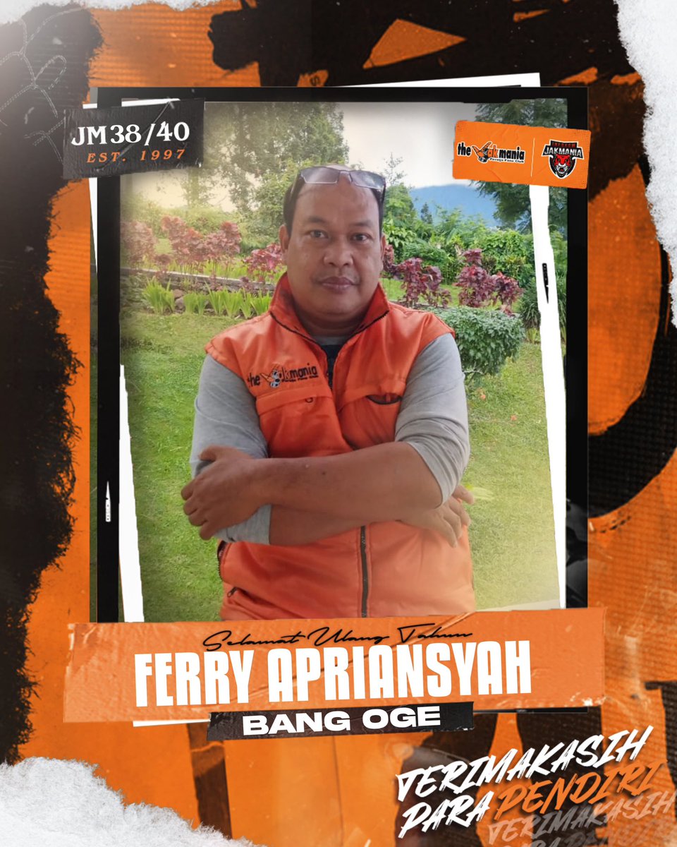 Selamat Ulang Tahun kami ucapkan kepada salah satu Pendiri the Jakmania, Ferry Apriansyah (JM 38) atau yang lebih akrab disapa Bang Oge Semoga selalu diberikan kesehatan, umur yang panjang, serta kebahagiaan. Jaya Raya dan Persija Selamanya 👆 #InfokomJakmania #PersijaSelamanya