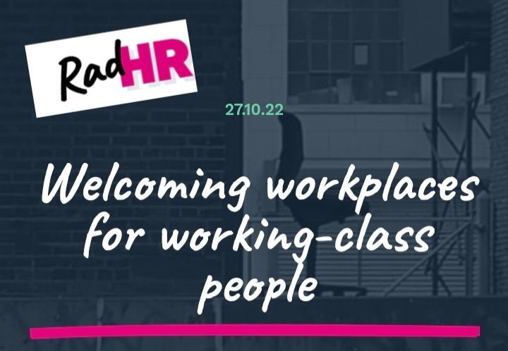 Really interesting article by @Tanya_Hawkes71 for @RadHRorg on making sure workplaces are welcoming to working class people. Many employers could learn from this! And should be a demand from our unions radhr.org/welcoming-work…
