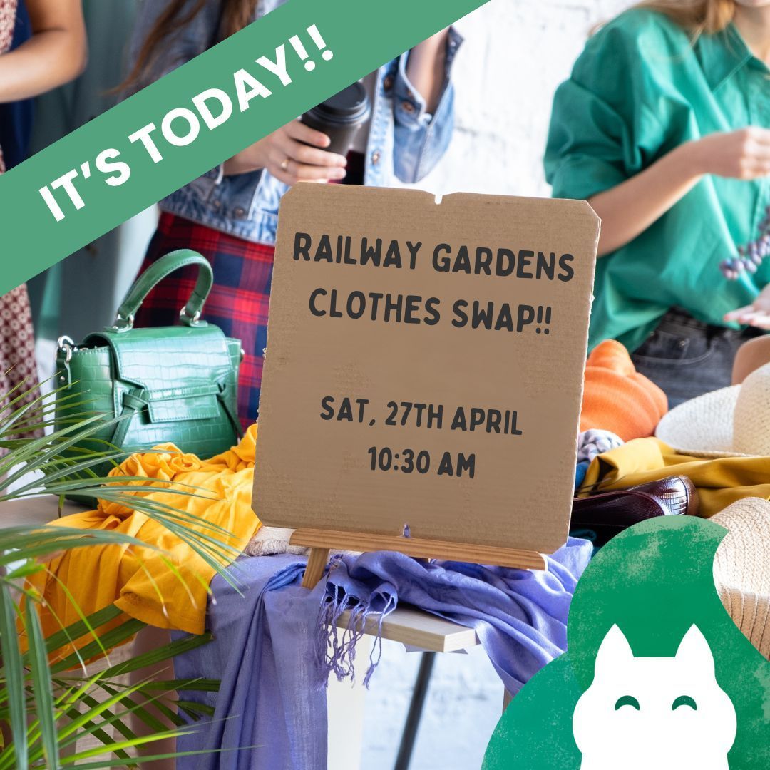 Come on down today for our community #ClothesSwap at #RailwayGardens! 👕👚👖✨ Support the environment re-homing your unwanted clothes and refresh your wardrobe for free! Find out all you need to know about the event! 👉 buff.ly/4cLEWHk? #cardiff #splott #whatson