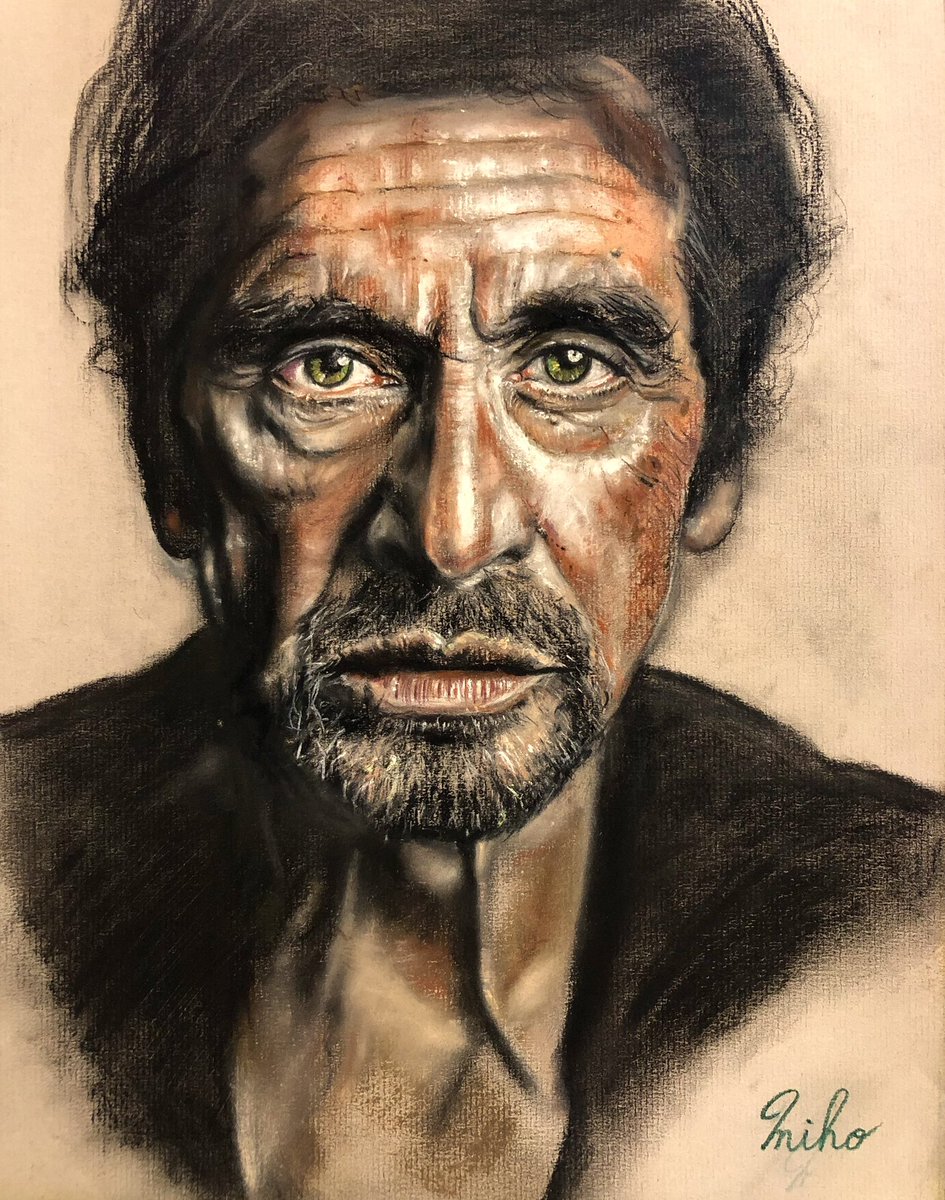 少し遅れてしまいましたが #HappyBirthday #AlPacino #ART #pastel #homage #mADurgency (406×305mm) pastel on paper @MrChuckD @MalcolmRiddle @mADurgency