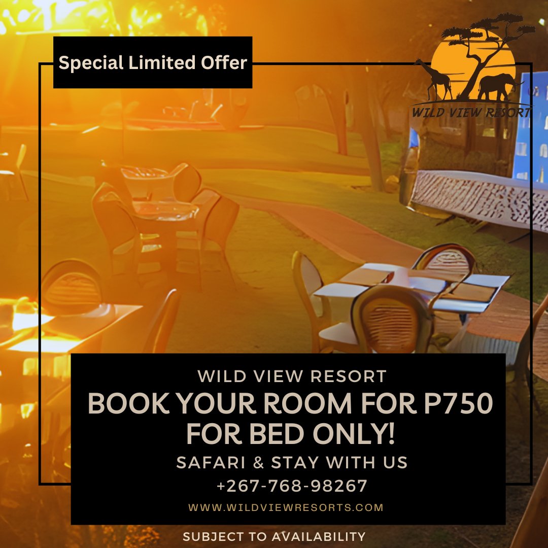 Book your stay with us for just P750🙌😲 in Kasane Chobe🇧🇼😃. Safari and Stay ! WhatsApp +26776898267 We will take care of you 🐒❤️.
#botswana #pushabw #hotel #safari #chobe #kasane #gaborone #francistown #maun #palapye #joburg #zambia #vicfalls #namibia #Gaborone