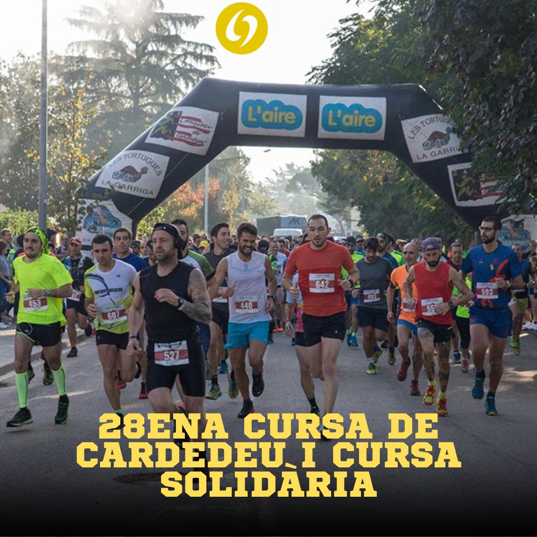 Els Corrigaires de Cardedeu organitzen el diumenge 5 de maig la Cursa Solidària de Cardedeu 2024 

- ⛰️Una trail de 21 Km Puntua a la lliga Trail
- 🏃Una prova 10k - puntua TRIPLE a la Lliga Championchip
- 🚶Una caminada de 7 Km

Inscripcions a: xipgroc.cat/ca/curses/Card…