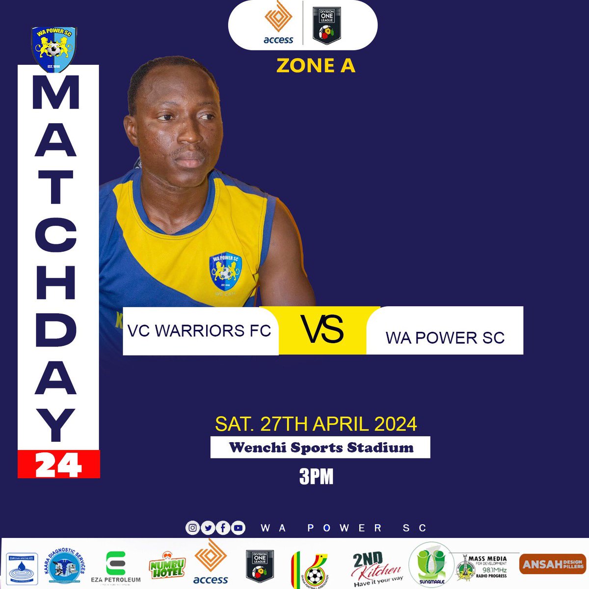 We go again this afternoon at the Wenchi Sports Stadium against leaders VC Warriors in a blockbuster encounter!!!
#lionsofthenorth #powersc #wecan #warriorspower