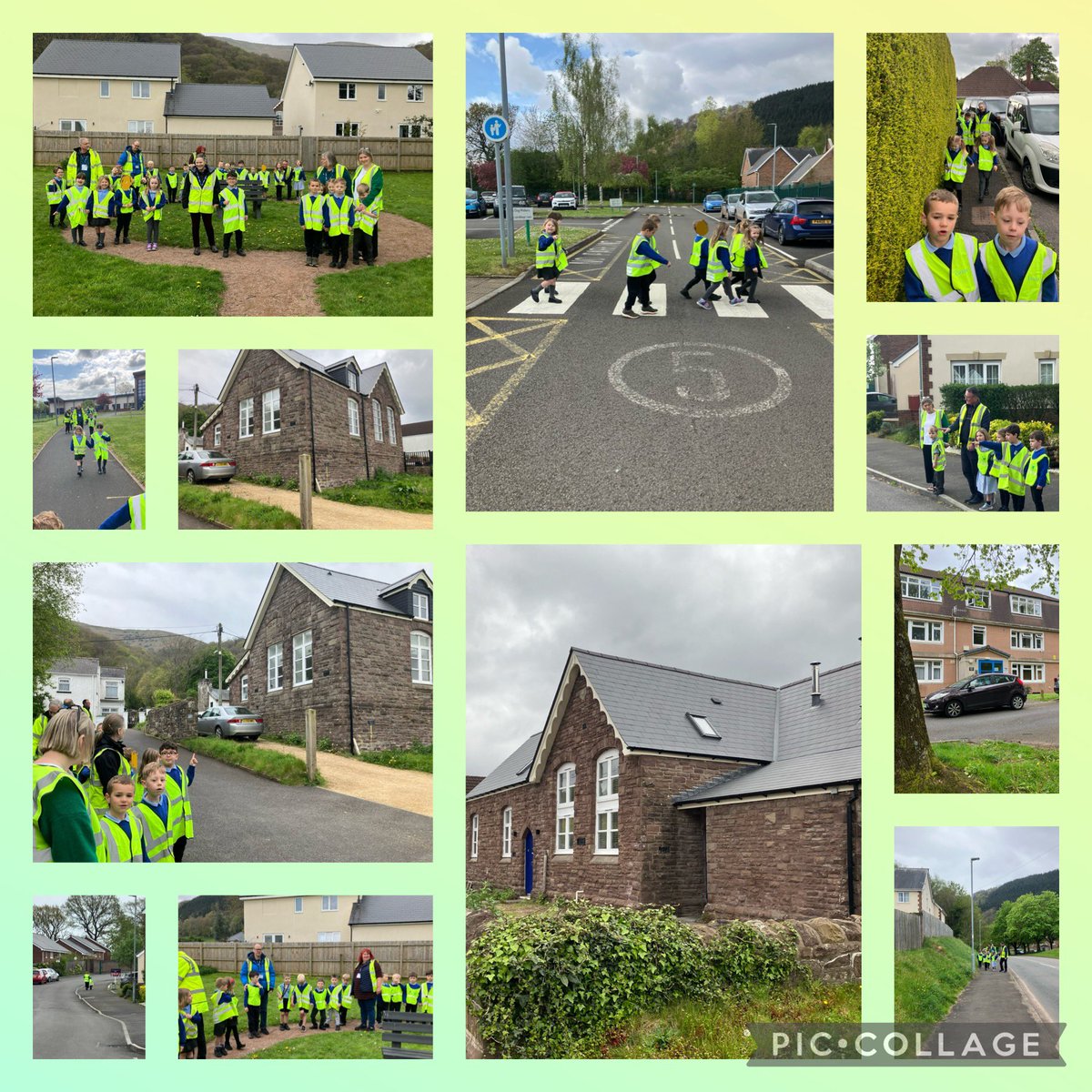 Dosbarth 1 had a very successful walk around the village to visit the old school. Diolch yn fawr to our Kerbcraft teachers who helped us get there safely! @Mon_RoadSafety #HealthyCondidentInsividuals