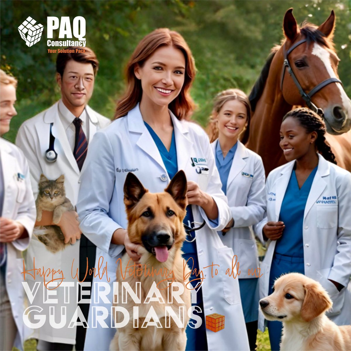 🌍🐾 Celebrating #WorldVeterinaryDay with gratitude for the incredible dedication of veterinarians worldwide. From safeguarding animal health to championing #OneHealth, they're true heroes! PAQ Consultancy salutes their tireless efforts in creating a healthier, happier world. 🐾