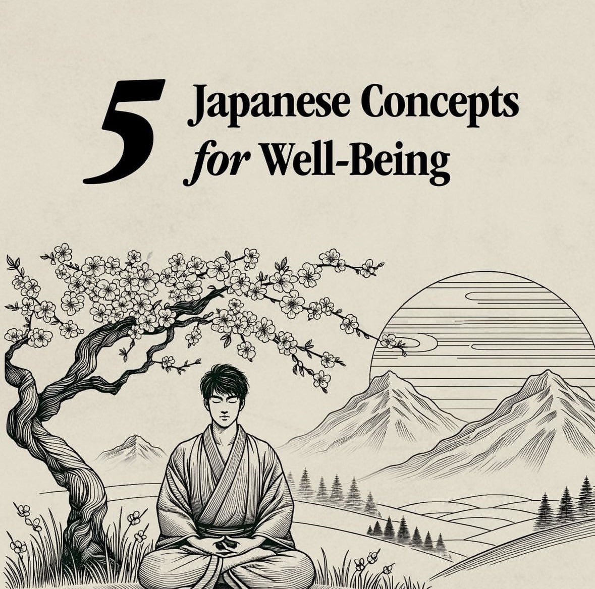 5 Ancient Japanese concepts for mental health & well-being… 🧵Thread: