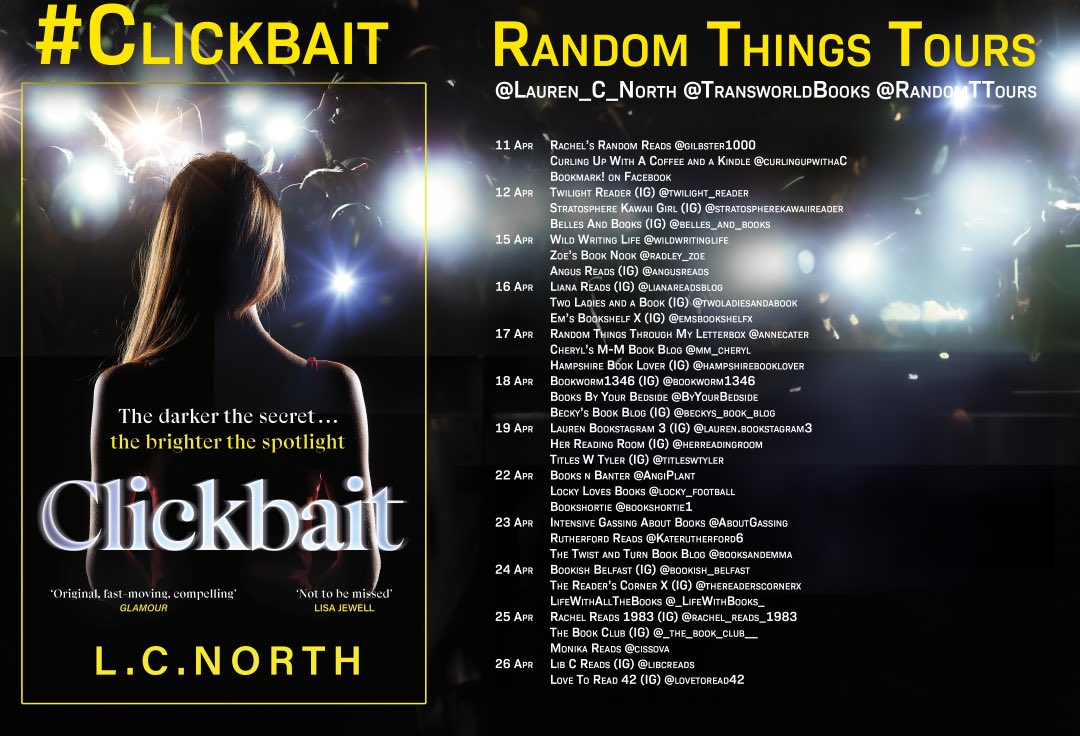 @Lauren_C_North has produced another winner using mixed media - #Clockbait is an addictive and thoroughly entertaining read that will keep you guessing instagram.com/p/C6PEAuMrI1e/… @TransworldBooks @RandomTTours