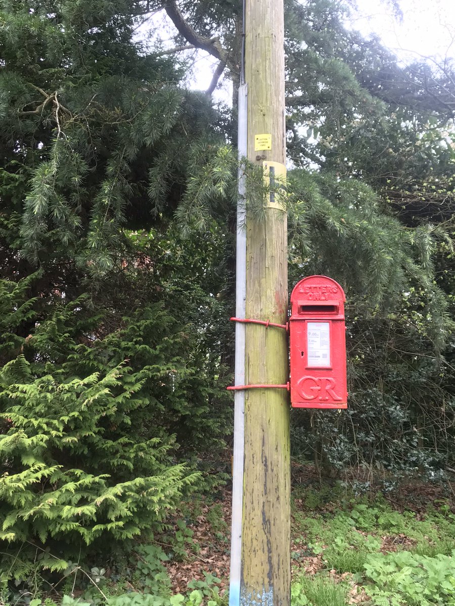 😍This little one has quite a nice spot to reside amongst the trees 🌲 #postboxsaturday #postboxlovers #postcards #weekend #SaturdayMorning 
#handwrittenletters #postage #village