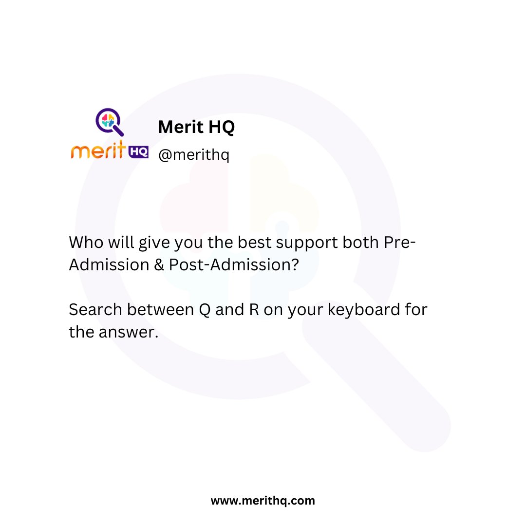 Zero Complaint Registered till date with our dedicated Student Support Team.

#merithq #meritheadquarters #support #guidance #careercounseling #onlinedegree #onlinecourses #onlinemba #onlinebba #trending #information #education