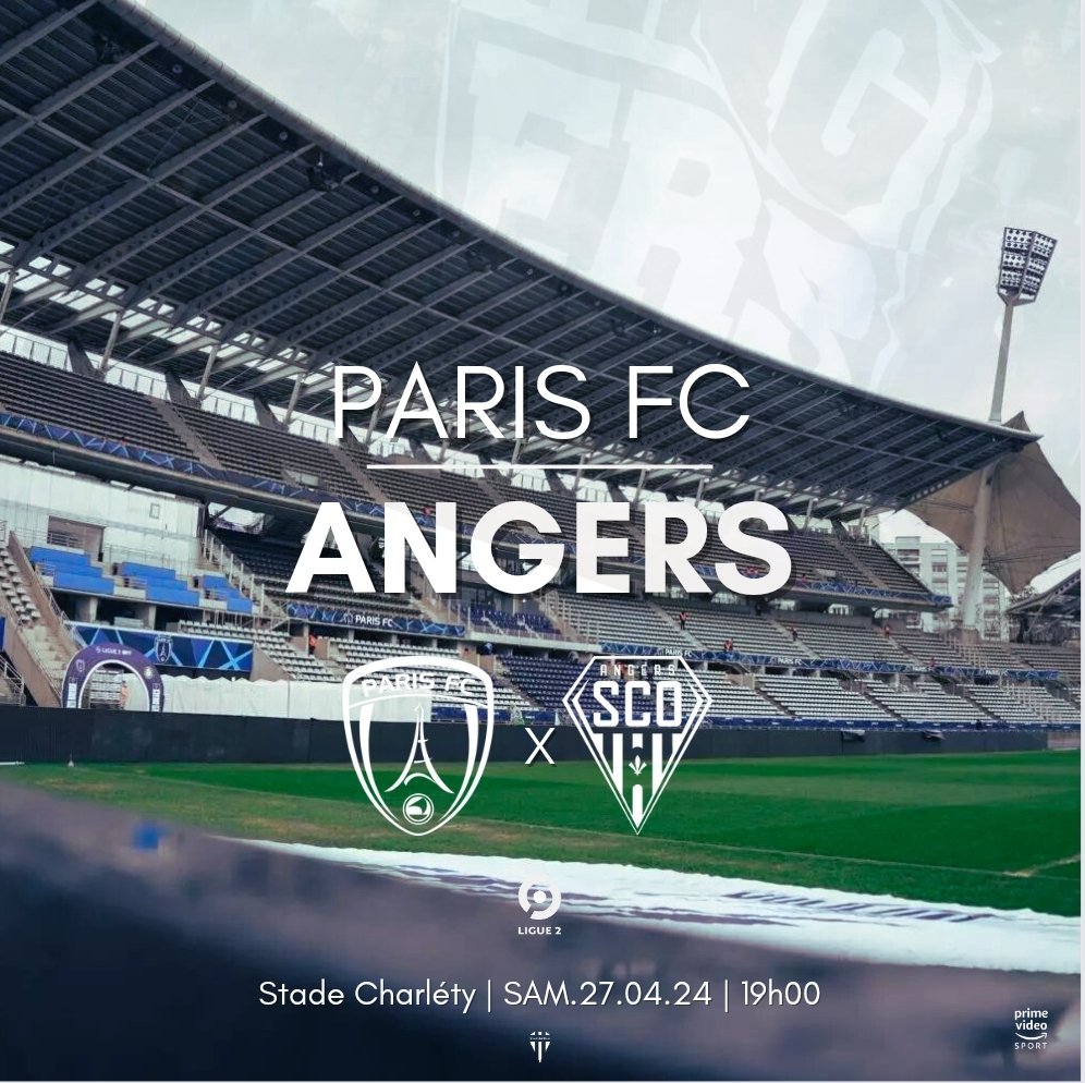 ⚔️ 𝙅𝙊𝙐𝙍 𝘿𝙀 𝙈𝘼𝙏𝘾𝙃 𝘷𝘴 @ParisFC ⚔️ ⏱️𝘊𝘰𝘶𝘱 𝘥'𝘦𝘯𝘷𝘰𝘪 19𝘩00 𝘴𝘶𝘳 @PVSportFR 📺 #PFCSCO #Angers #Paris #SportAngers