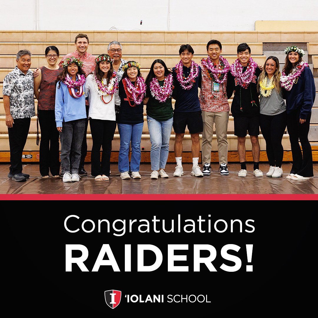 Hoʻomaikaʻi to nine student-athletes in our Class of 2024, who signed National Letters of Intent today! Their hard work and dedication has been recognized and rewarded. Way to go, Raiders! #iolanioneteam #iolaniclassof2024