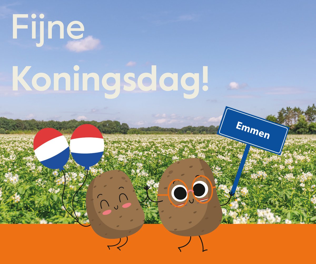 Fijne Koningsdag!🧡 Koningsdag is dit jaar extra bijzonder! De Koninklijke familie brengt een bezoek aan Emmen. Veel van onze leden telen hier, in Zuidoost-Drenthe, hun aardappelen.🥔👩‍🌾👨‍🌾 PS heb je al aardappelvelden gespot op tv?!🚜 #RoyalAvebe #koningsdagemmen
