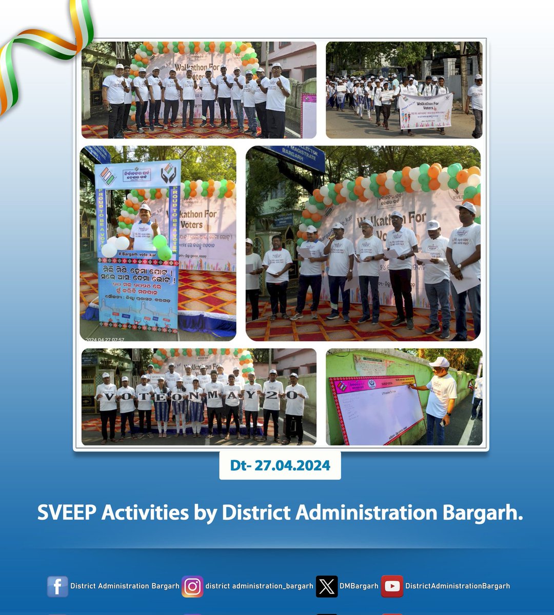 SVEEP Activities by District Administration Bargarh @ECISVEEP @OdishaCeo @IPR_Odisha #SVEEP2024 #SGE2024