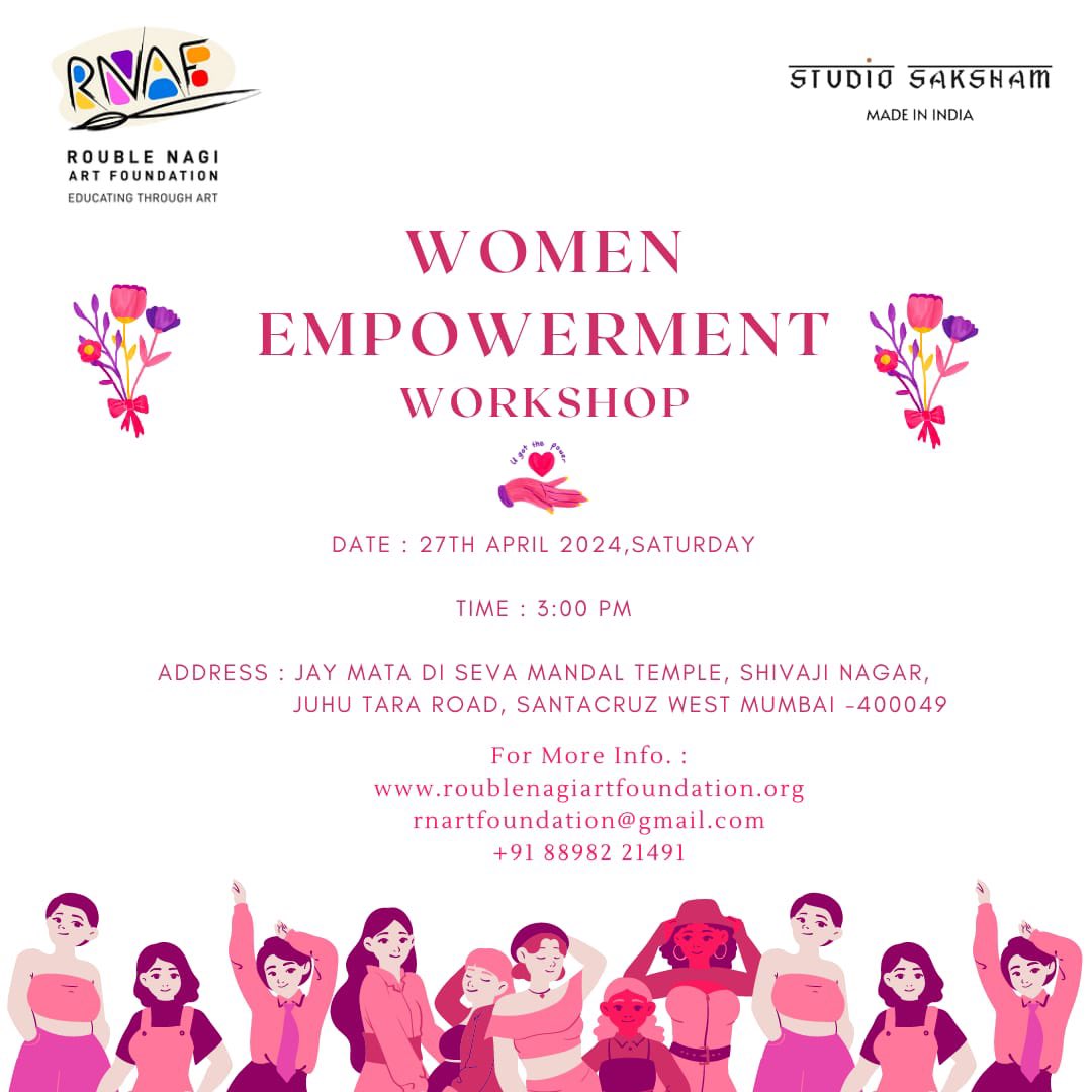 Looking forward to “Women Empowerment Drive” today 27.04.2024 at 3pm in #Juhu #Mumbai Strong women lift each other up. @ROUBLENAGI @MisaalMumbai