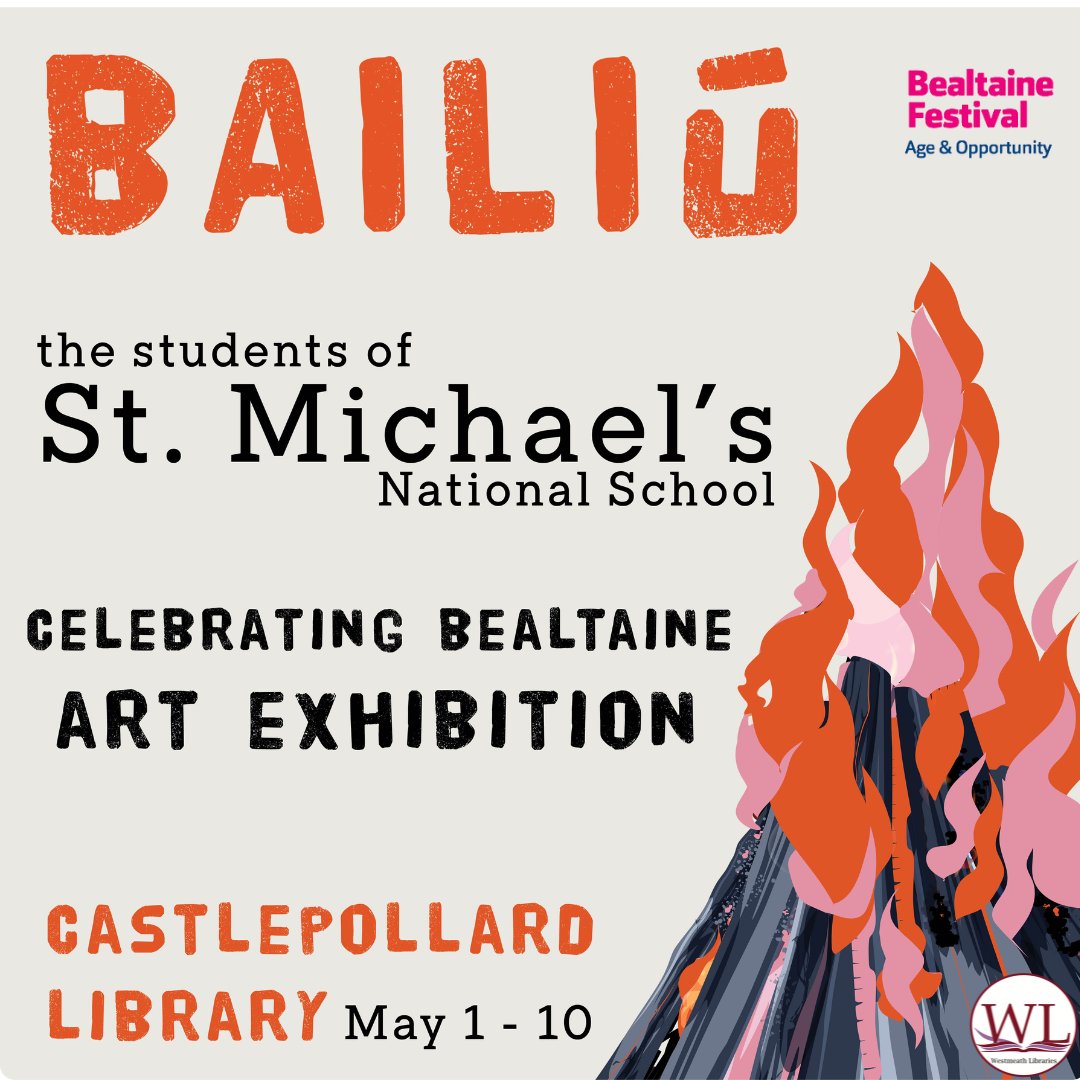 Bailiú the students of St Michael's National School Celebrating Bealtaine Art Exhibition in Castlepollard Library.
Pop in from May 1st-10th.
#bealtaine #librariesireland