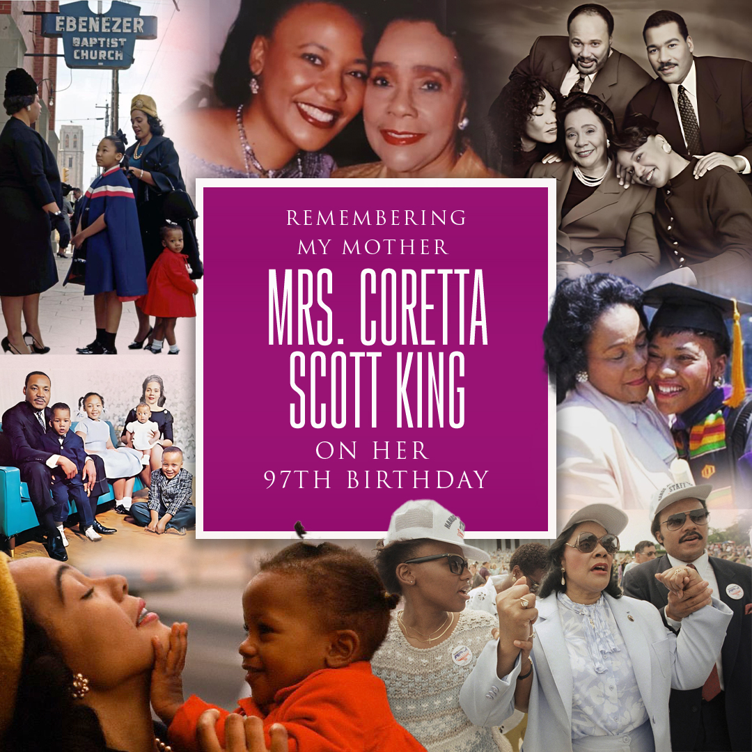 Happy 97th Birthday, Mom! Your legacy of love, courage, and commitment to justice inspire us every day. Your light shines in our hearts. Love you forever! ❤️🎉 #CorettaScottKing #HappyBirthday