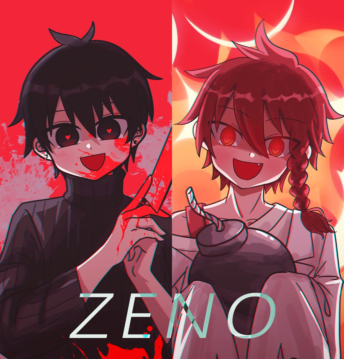 #ZENO #基地絵 🖤❤️