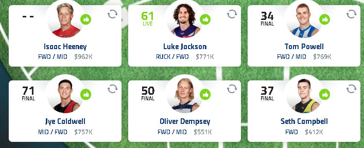 ZerraDT's tweet photo. 👏👏 #AFLFantasy https://t.co/0DAvEIM6u3
