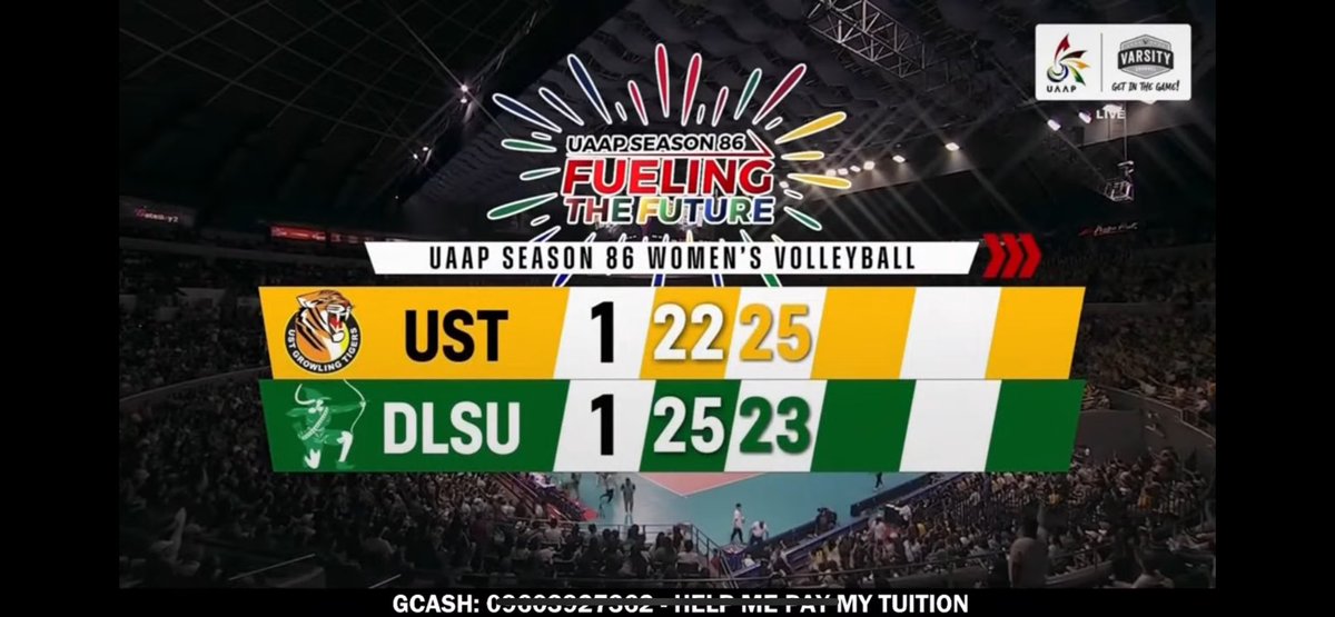 2 more sets girls 💛 

#UAAPonOneSports 
#UAAPSeason86 
#UAAPVolleyball 
#GOUSTe