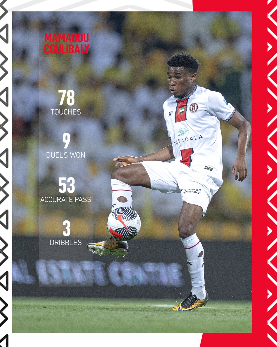 He was everywhere 🌪 Coulibaly's stats against Al Wasl 🔢 Describe his performance in one word👇 #AJC