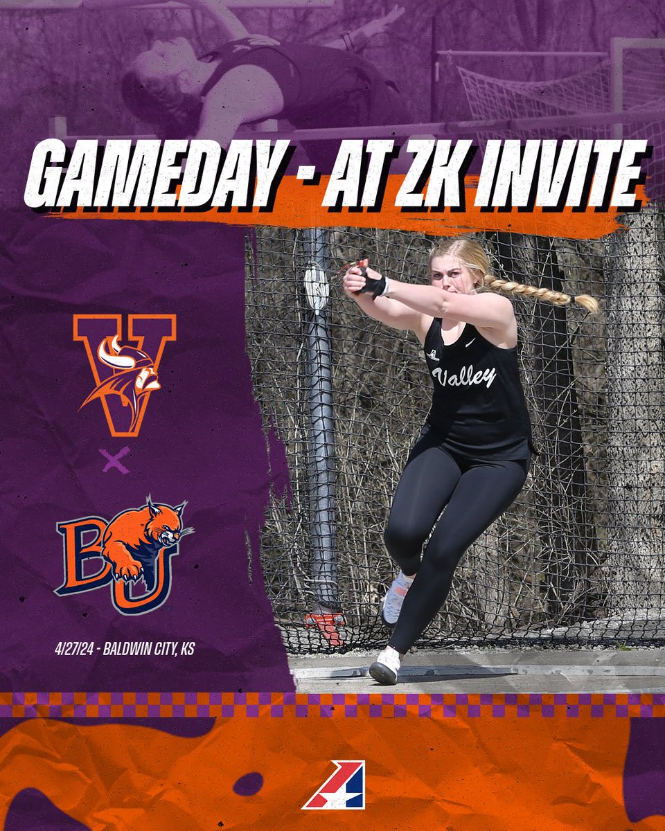 #mvcgameday @MvcTrack competes throughout the day at the ZK Invite in Baldwin City, Kan. Live links at valleywillroll.com! Good luck & #valleywillroll