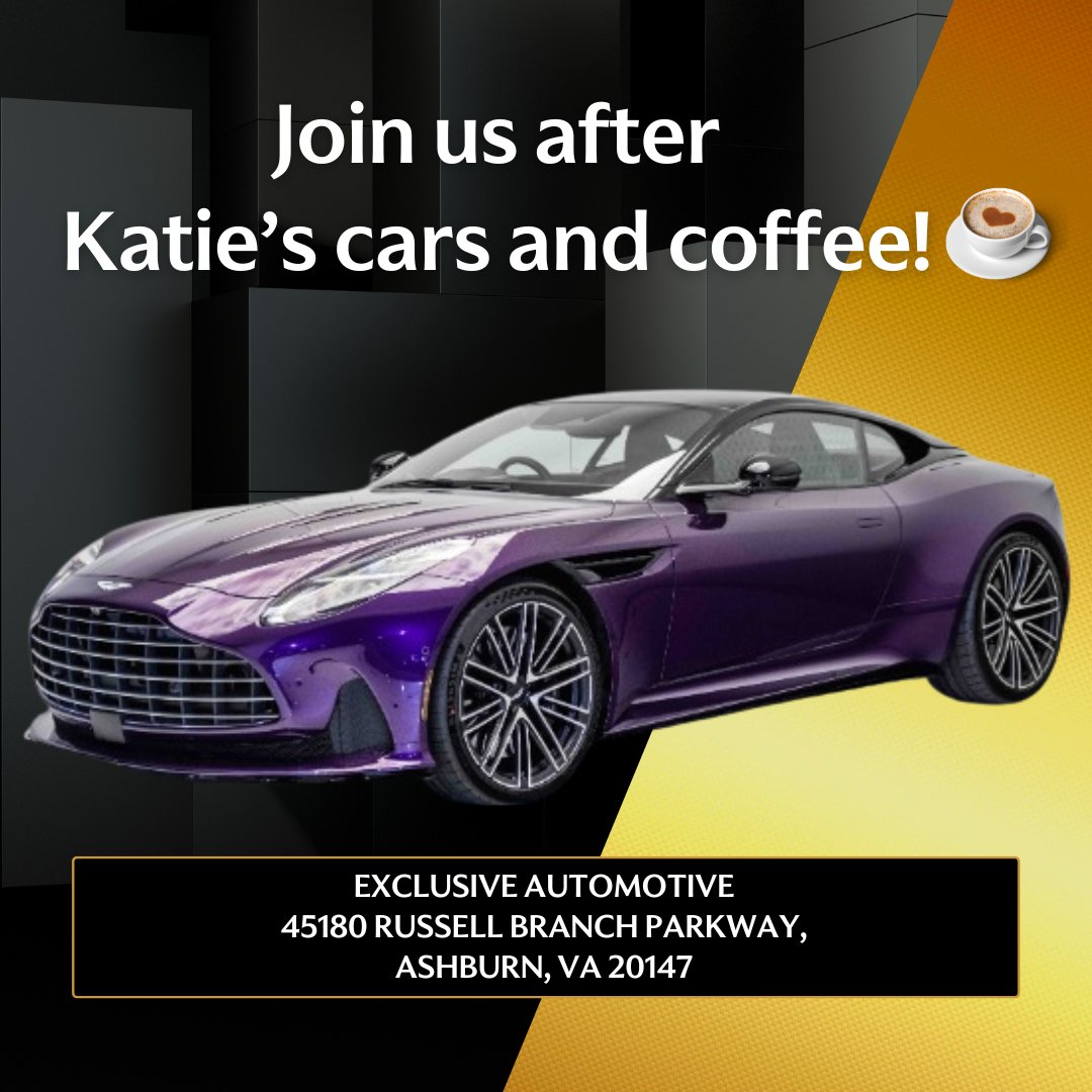 It's that time again – the perfect blend of caffeine and horsepower 🚗☕. Join us after Katie's Cars and Coffee for an exclusive look at our newest luxury cars. #CarsAndCoffee #BestInClass #DriveYourDream 🌟