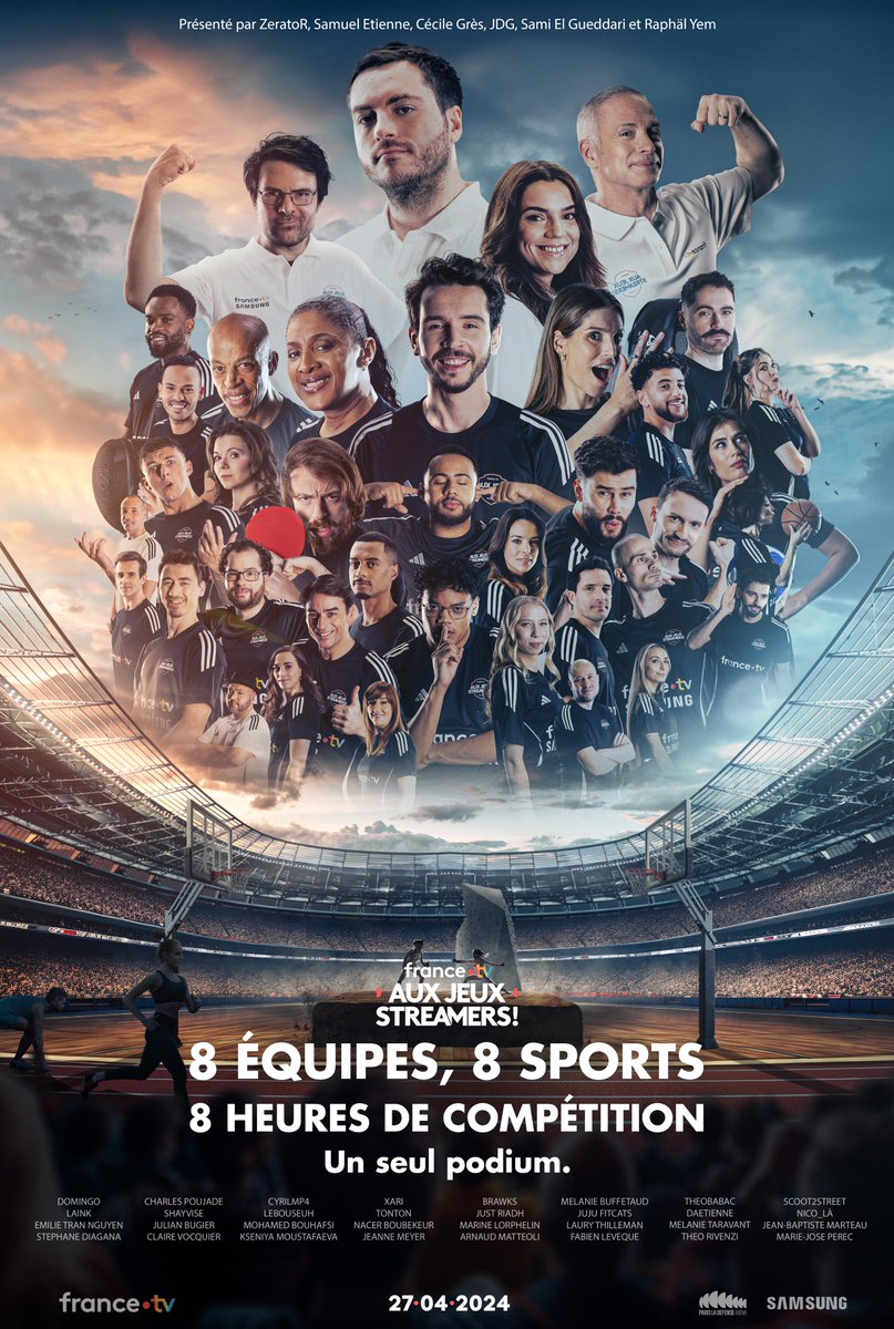 J’ai réalisé ce poster en collaboration avec @FranceTV et @SamsungFR pour l’événement AUX JEUX STREAMERS