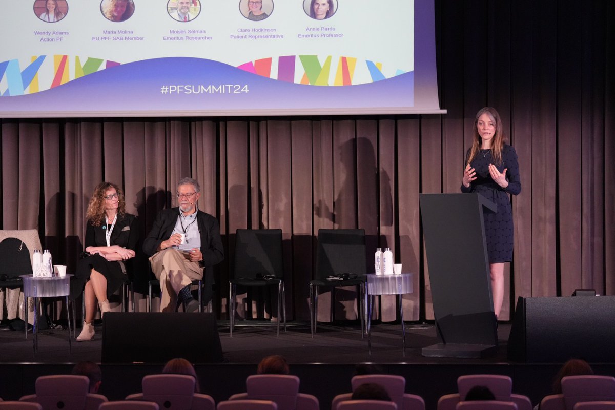 In the session 'Understanding Pulmonary Health and Genetic Factors', today at the EU PFF Summit 2024, Dr Maria Molina Molina, @weeClareB, Moises Selma and @ActionPFwendy talked about the role of genetics in #pulmonaryfibrosis and the current state of research. #PFSUMMIT24